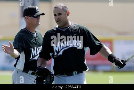 This is a 2009 photo of Jim Presley of the Florida Marlins