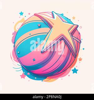 Basketball logo design for women or girls team. Vector illustration ...