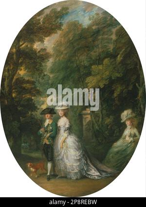 Henry, Duke of Cumberland (1745-90) with the Duchess of Cumberland (1743-1808) and Lady Elizabeth Luttrell (d.1799) between 1785 and 1788 by Thomas Gainsborough Stock Photo