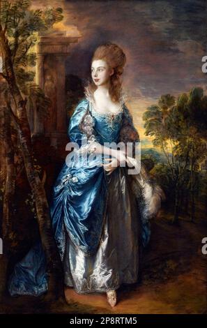 The Hon. Frances Duncombe  by Thomas Gainsborough (1727-1788), oil on canvas, c. 1777 Stock Photo