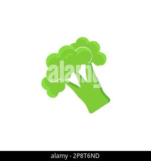 Broccoli Icon vector. Broccoli vegetable fresh farm healthy food. Broccoli colorful realistic icon vegetables symbol on white background. Stock Vector