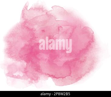 Pink water color graphic brush strokes patches effect background. Stock Photo