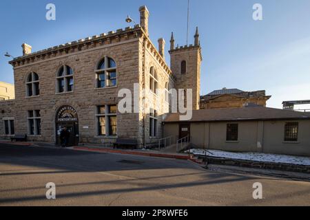 The Old Idaho Penitentiary State Historic Site was a functional prison from 1872 to 1973 in Boise, Idaho. Stock Photo