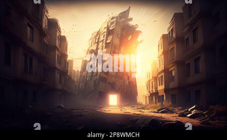 destroyed city background by uomocacca89 on DeviantArt