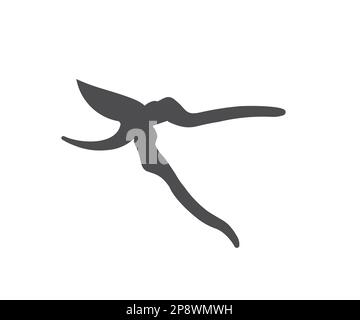 Pruning Shears icon. Secateur silhouette. Pruner icon. Garden cutters, tools vector design and illustration. Stock Vector