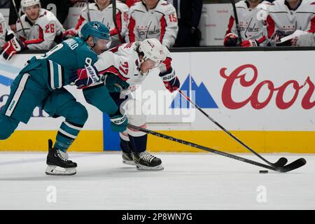 San Jose Sharks defenseman Jacob Middleton (67) against the Vegas Golden  Knights during an NHL hockey game in San Jose, Calif., Sunday, Dec. 22,  2019. (AP Photo/Jeff Chiu Stock Photo - Alamy