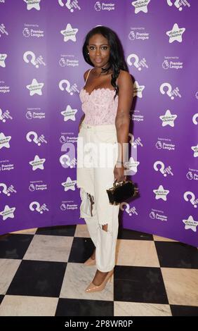 Claudia-Liza Vanderpuije arrives for the Ultimate News Quiz in aid of Action for Children, at the Grand Connaught Rooms in London. Picture date: Thursday March 9, 2023. Stock Photo