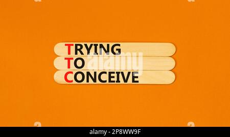 TTC trying to conceive symbol. Concept words TTC trying to conceive on ...