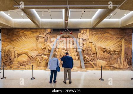 Missouri, FEB 23 2023 - Interior view of The Gateway Arch Stock Photo