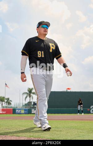 Pittsburgh Pirates' Ji Man Choi during a baseball game at Fenway Park,  Tuesday, April 4, 2023, in Boston. (AP Photo/Charles Krupa Stock Photo -  Alamy