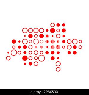 Switzerland Map Silhouette Pixelated generative pattern illustration Stock Vector