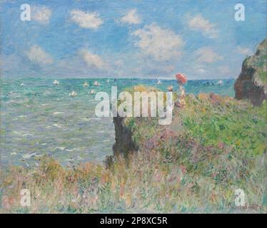 Wandbild Leinwanddruck | Cliff Walk At Pourville Von Claude Monet | 40x30 Cm | Fertig Zum Aufhängen
