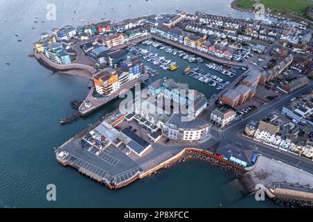 Exmouth Harbour, Devon - Drone Aerial Photo Stock Photo
