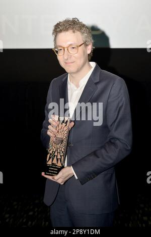 Miami, Florida, USA. 08th Mar, 2023. Composer Nicholas Britell attends the Art Of Light Award celebration honoring Nicholas Britell during the 40th Annual Miami Film Festival at Silverspot Cinema on March 08, 2023 in Miami, Florida. Credit: Mpi10/Media Punch/Alamy Live News Stock Photo