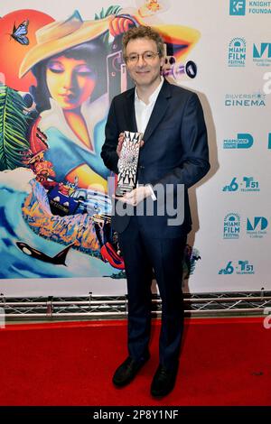 Miami, Florida, USA. 08th Mar, 2023. Composer Nicholas Britell attends the Art Of Light Award celebration honoring Nicholas Britell during the 40th Annual Miami Film Festival at Silverspot Cinema on March 08, 2023 in Miami, Florida. Credit: Mpi10/Media Punch/Alamy Live News Stock Photo