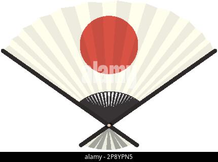 Folding Japanese Fan Vector Design illustration Stock Vector