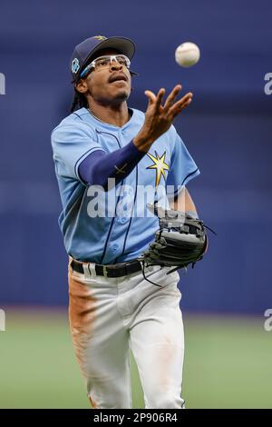 St. Petersburg, USA. 09th Mar, 2022. Tampa Bay Rays outfielder Niko  Hulsizer (76) claps the win after an MLB spring training game against the  Toronto Blue Jays at Tropicana Field., Thursday, Mar.