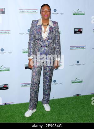 Santa Monica, USA. 09th Mar, 2023. Aisha Tyler arrives The 17th annual Oscar Wilde Awards held at Bad Robot in Santa Monica, CA on Thursday, March 9, 2023 . (Photo By Juan Pablo Rico/Sipa USA) Credit: Sipa USA/Alamy Live News Stock Photo