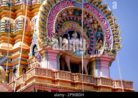 19 February 2023, Shikhar Shingnapur temple an ancient Shiva temple about 45 kms from Satara, Maharashtra, India. Stock Photo