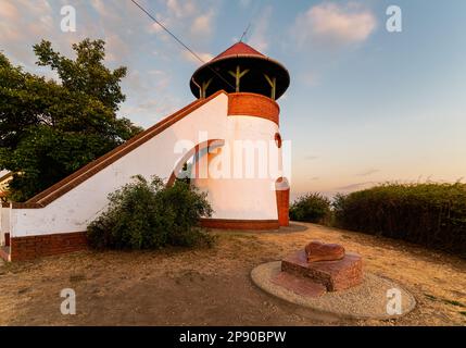 Lookout tower in Zamardi town. The Kohegyi watchtower there is next to Lake Balaton in Hungary. Amazing view from here about the lake and city. Hungar Stock Photo