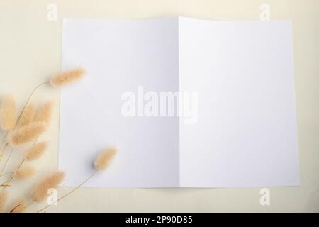 White paper mockup for text or design Stock Photo