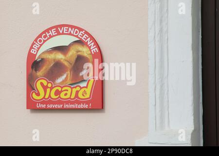 Bordeaux , Aquitaine  France - 03 05 2023 : roger sicard brioche vendeenne text logo and sign brand front of vendée french bakery store Stock Photo