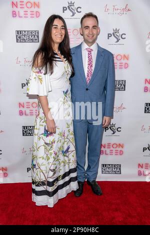 Los Angeles, CA March 9, 2023, Bridget and Daniel Slatkin attend 'Neon Bleed' Los Angeles Premiere at Lumiere Music Hall, Los Angeles, CA March 9, 2023 Stock Photo