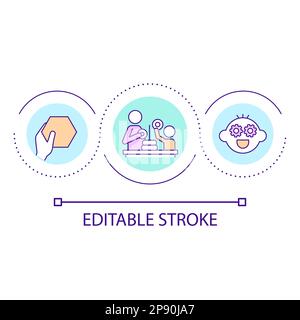Motor skills development loop concept icon Stock Vector