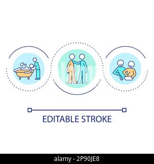Assistance loop concept icon Stock Vector