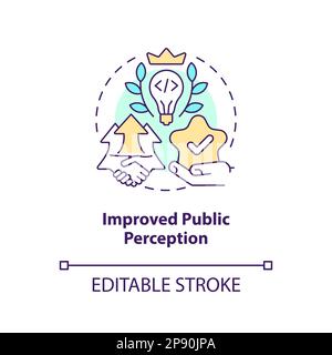 Improved public perception concept icon Stock Vector