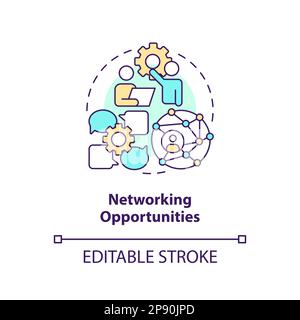 Networking opportunities concept icon Stock Vector