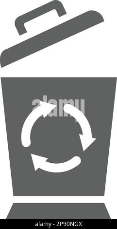 Recycle bin icon. Perfect use for print media, web, stock images, commercial use or any kind of design project. Stock Vector