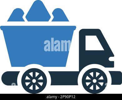 Garbage truck icon. Beautiful, meticulously designed icon. Well organized and editable Vector for any uses. Stock Vector