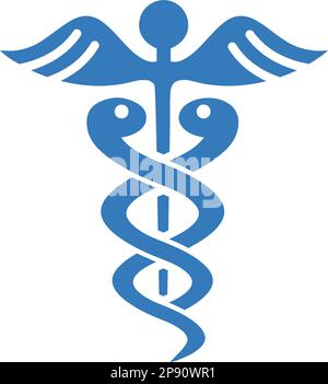 Caduceus icon, vector graphics for various use. Stock Vector