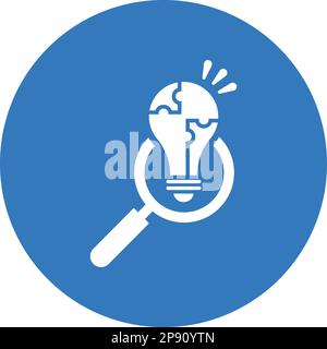 Searching creative idea icon. Using in print, web, design projects or any type of commercial purposes. Stock Vector