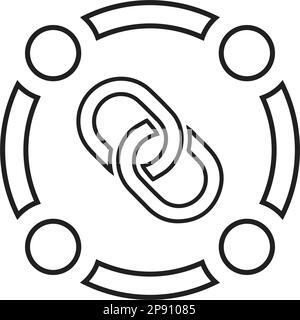 Link building icon. Using in print, web, design projects or any type of commercial purposes. Stock Vector