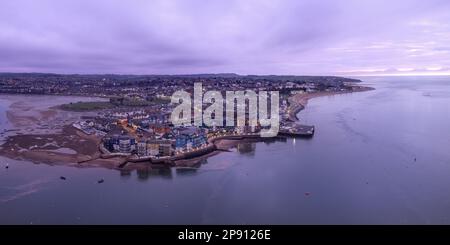 Exmouth, Devon - Drone Aerial Panoramic Photo Stock Photo
