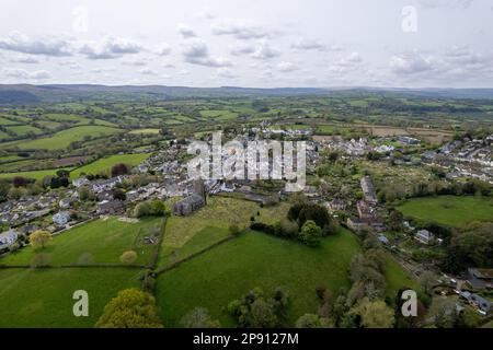 Moretonhampstead, Devon - Drone Aerial Panoramic Photo Stock Photo