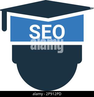 SEO academy icon. Well organized simple vector and meticulously design. Stock Vector
