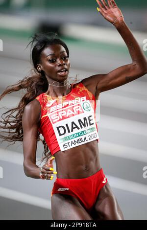 Fatima Diame (Spain) during the long jump women final at European ...