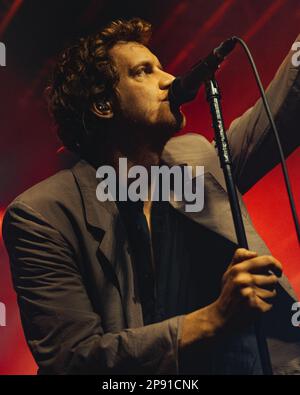 Milan, Italy, 09th Mar 2023. Belgian indie singer Warhaus (Maarten Devoldere) performs live at Circolo Magnolia in Milan. Credits: Maria Laura Arturi/Alamy Live News Stock Photo