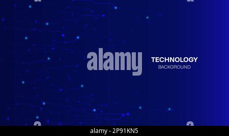 Concept of quantum computer technology, internet, technological science background Stock Vector