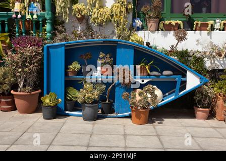 Private house Casa Carmelina on the waterfront at Punta Mujeres, Lanzarote, Canary Islands Spain Stock Photo