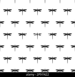 Seamless pattern vector with wind blow flowers and dragonflies. beautiful hand-drawn illustration on beige. Stock Vector