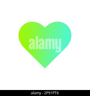 Heart illustration, heart shape, bright colours, neon green, grainy texture, image, tile, postcard Stock Photo