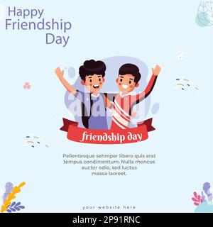 International friendship day background banner poster Stock Vector