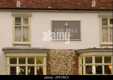 The Bell public house in Ramsbury, Wiltshire. Stock Photo