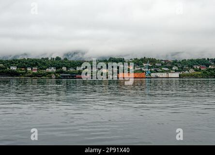 View of Alesund town and municipality in More og Romsdal county, Norway. Travel destination North of Europe. 19th of July 2012 Stock Photo