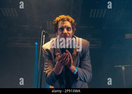 Milan, Italy. 09th Mar, 2023. Belgian indie singer Warhaus (Maarten Devoldere) performs live at Circolo Magnolia in Milan, on March 09, 2023. (Photo by Maria Laura Arturi/NurPhoto) Credit: NurPhoto SRL/Alamy Live News Stock Photo