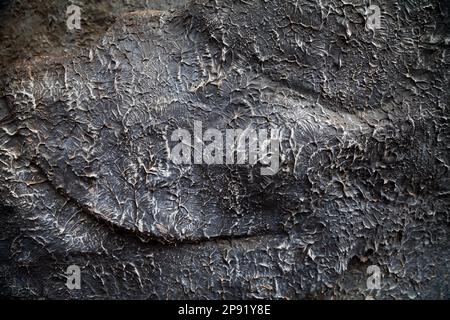 Uneven rough surface abstract textured background. Gray painted grunge wall texture Stock Photo